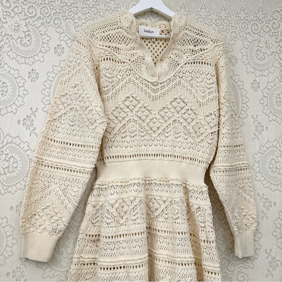 ba&sh Pearle Pull Crochet Dress Off White - Picture 7 of 16